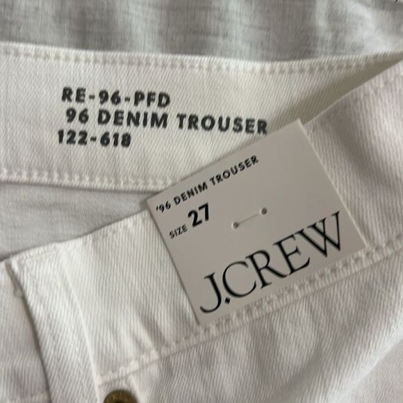 J. Crew women’s New wide leg denim trouser jean size 27 in white - Picture 7 of 11